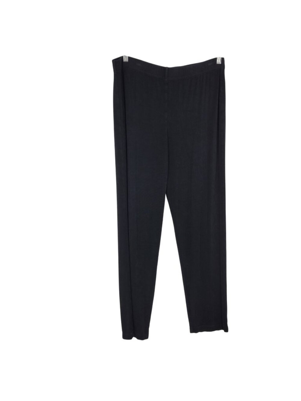Chico's Travelers 2 Tall Black Pants Pull On Straight Leg Travel Large Slinky